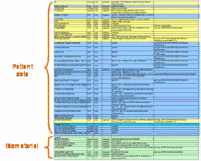 Fig. 3  Parameter set of the data base Herz-Kreislauf-Netz